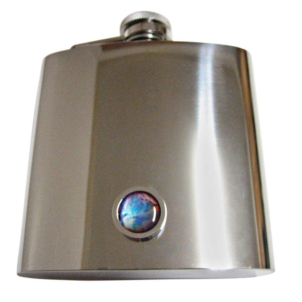 Bordered Nebula Cloud Large Flask